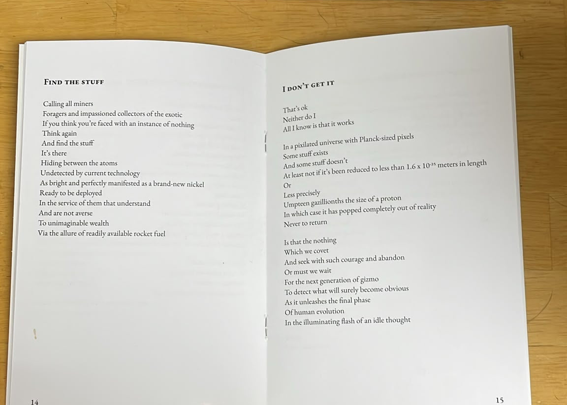 "Nothing" by John H.C. Scholey - Chapbook